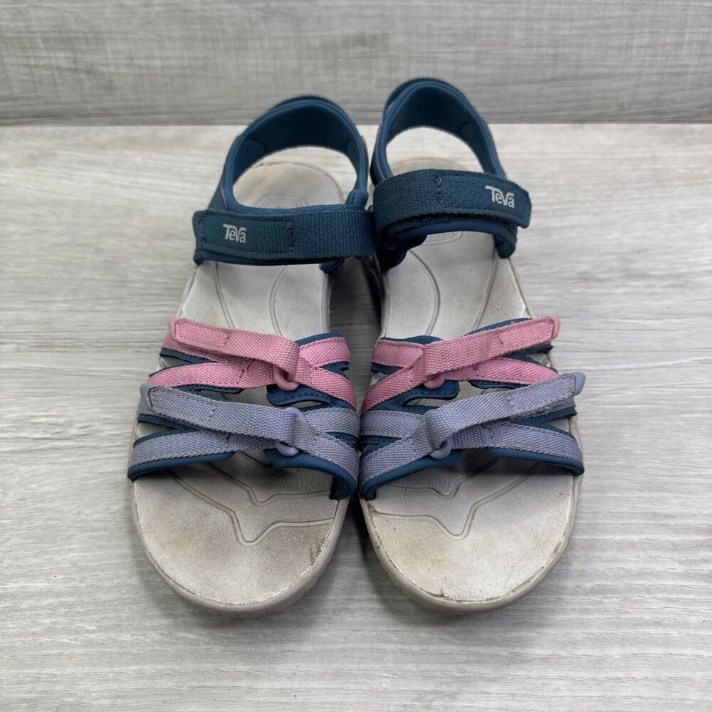 Teva Big Kids' Tirra Sandal Blue Coral Multi - 1019395C Blue Coral Multi - Picture 2 of 8